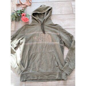 The North Face Sweater Mens Large Green Pullover Hoodie Pocket Cotton GUC